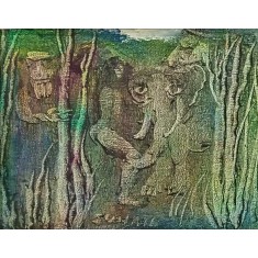 Tassaduq Sohail, 8 x 10 Inch, Oil on Board, Figurative Painting, AC-TS-036